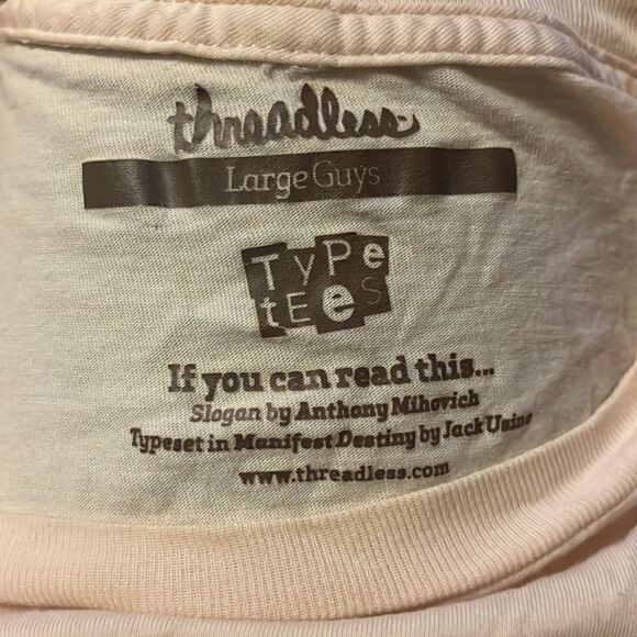 THREADLESS GEEKY HUMOR TEE IF YOU CAN READ THIS MAKE ME A SANDWICH L - Picture 3 of 4